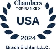 Chambers USA Top Ranked 2024, Brach Eichler L.L.C.